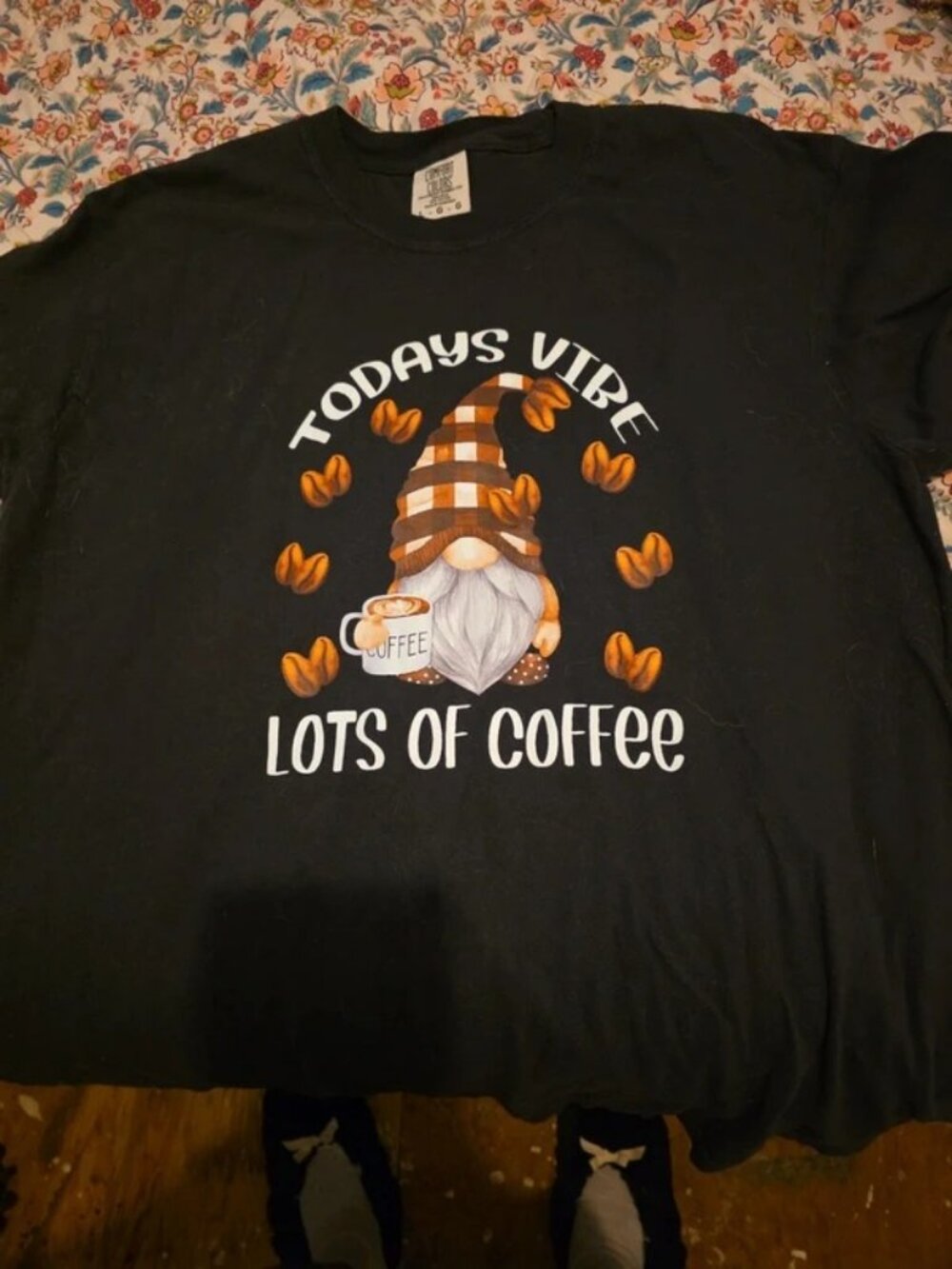 Comfort Colors Black Today's Vibe T-Shirt, Women's Size L